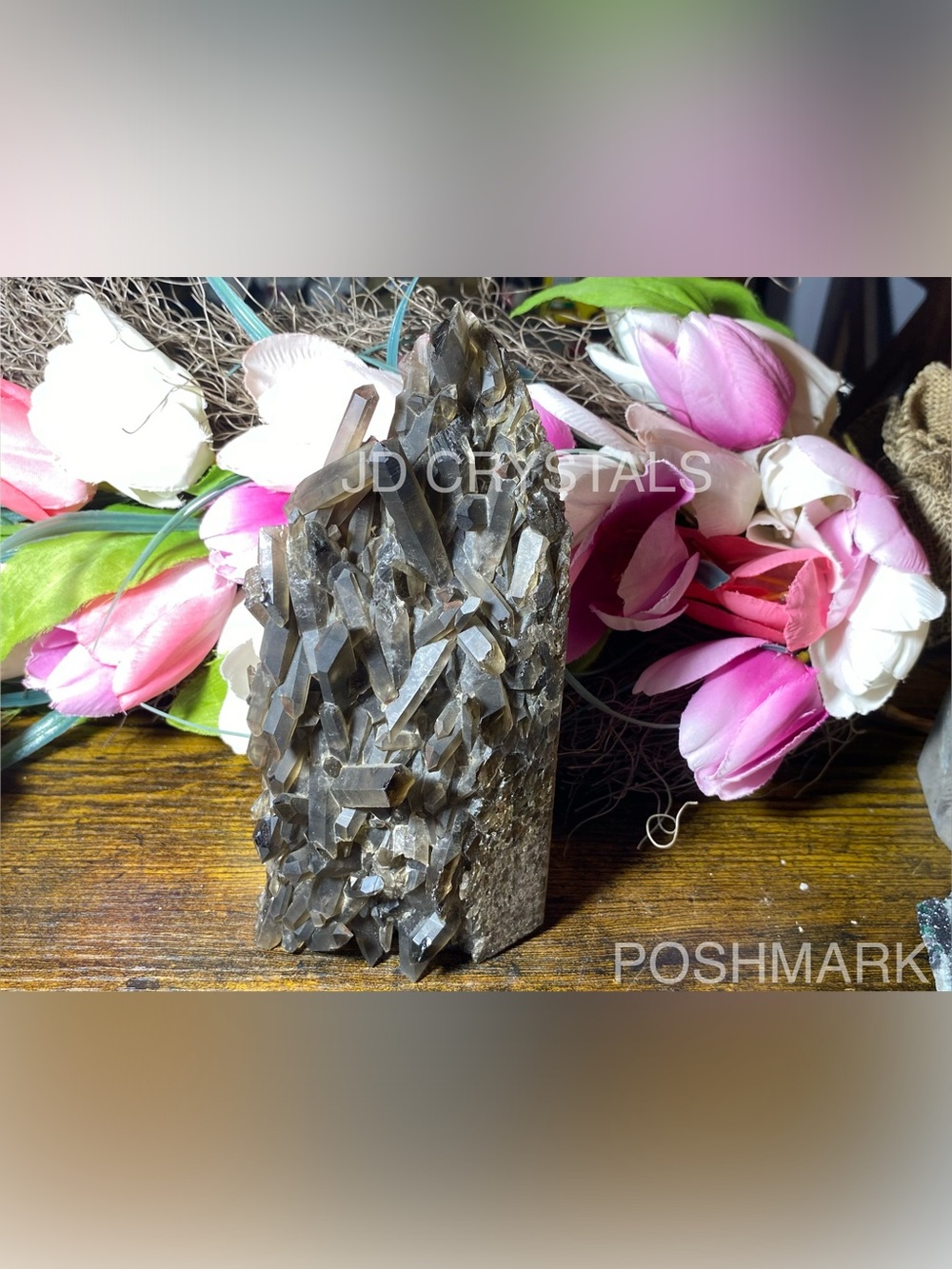 Smokey Quartz Points Tower